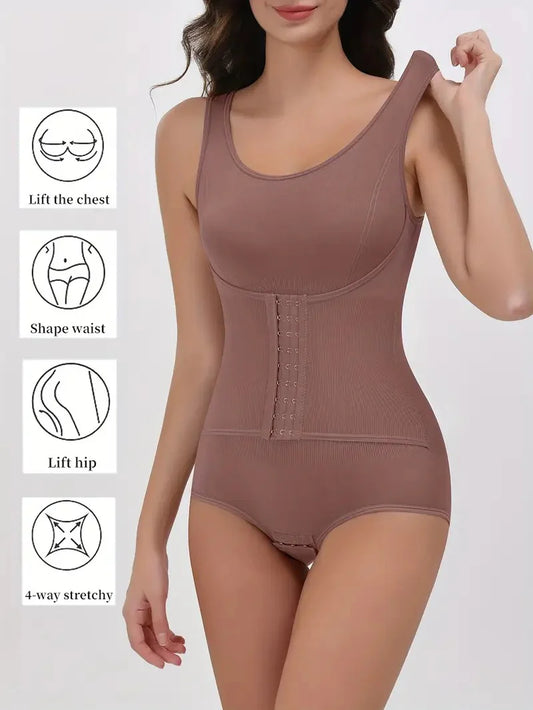 Women's Double-Layer High-Waisted Seamless Bodysuit