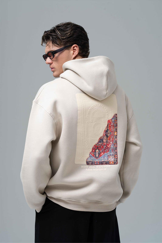 (Bundle Of 2) Oversized sweeshirt men stone & blue cashemere